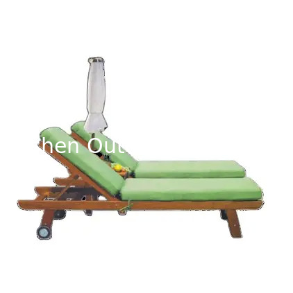 Meubles de club de plage en bois lit de plage en teck fauteuil extérieur fauteuil roulant fauteuil en teck---6058