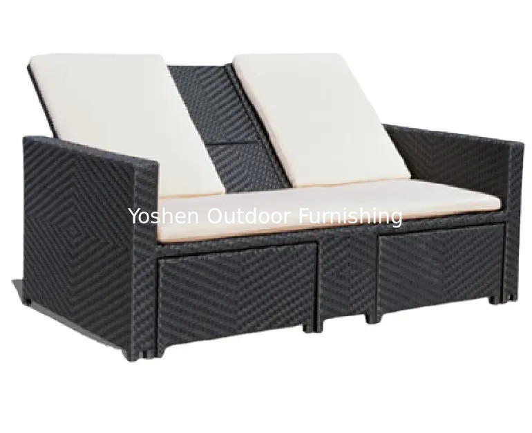 Lit de piscine en écorce de rotin en extérieur Chaise de piscine en résine Chaise solaire fauteuil basculant fauteuils de salon de piscine---6132