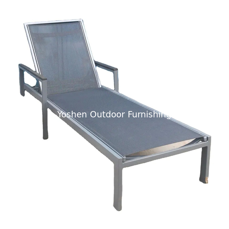 Fabrique de meubles de patio en aluminium chaise longue de jardin mobilier de lit de soleil en aluminium fauteuil roulant extérieur---YS6778