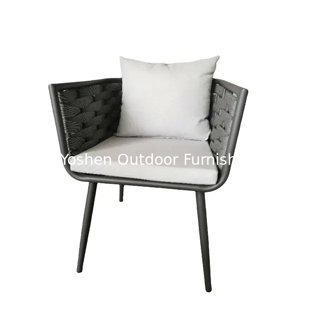 Hôtel resort piscine de luxe chaise en corde en extérieur chaises de jardin en extérieur chaise avec coussin---6800
