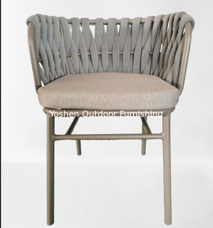 Chaises de jardin en extérieur, chaises de patio, meubles de piscine d'hôtel, chaises de plage, chaises de terrasse en gros, chaise en corde, 6324
