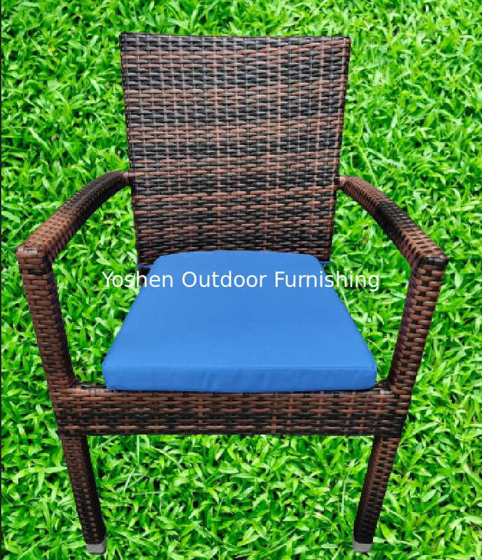 Chaise de jardin en aluminium en plastique en rotin de wicker