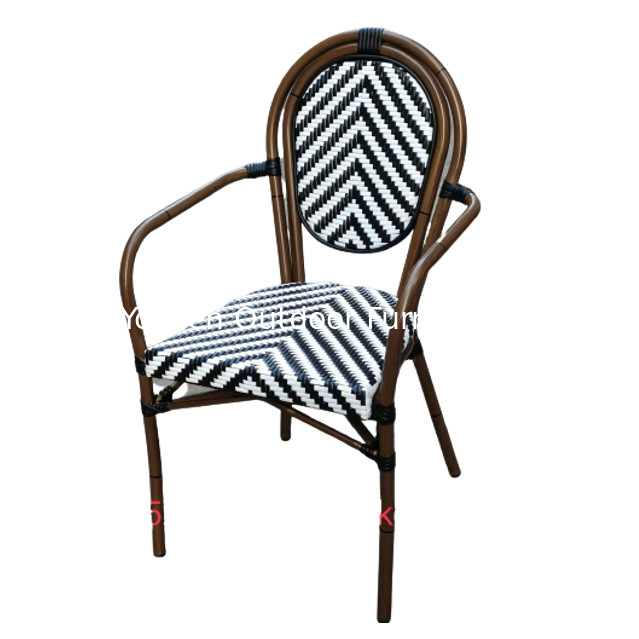 Appuie-bras en aluminium en bambou, meubles, chaise de balcon, chaise de jardin en extérieur, chaise en plastique en rotin de moudre, chaise de villégiature ---YS6610