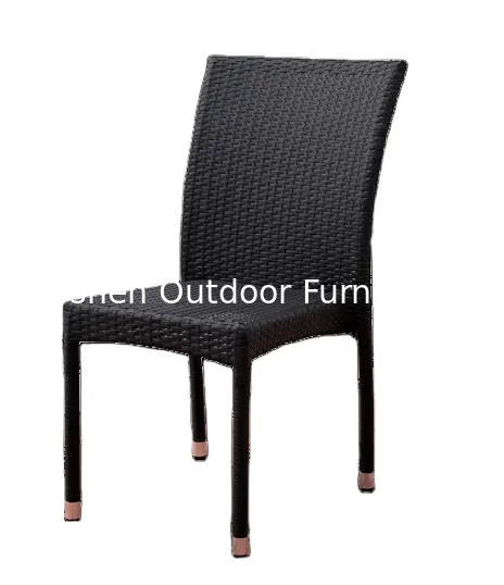 Chaises de jardin en écorce de rotin Chaises de jardin en plastique en aluminium empilable à l'extérieur ---YS5616