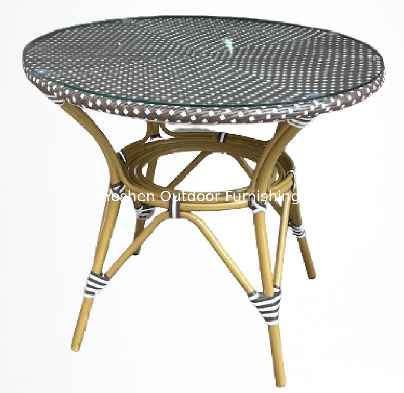 Table et chaise de jardin en rotin, table à manger, table de plage, imperméable à l'eau...