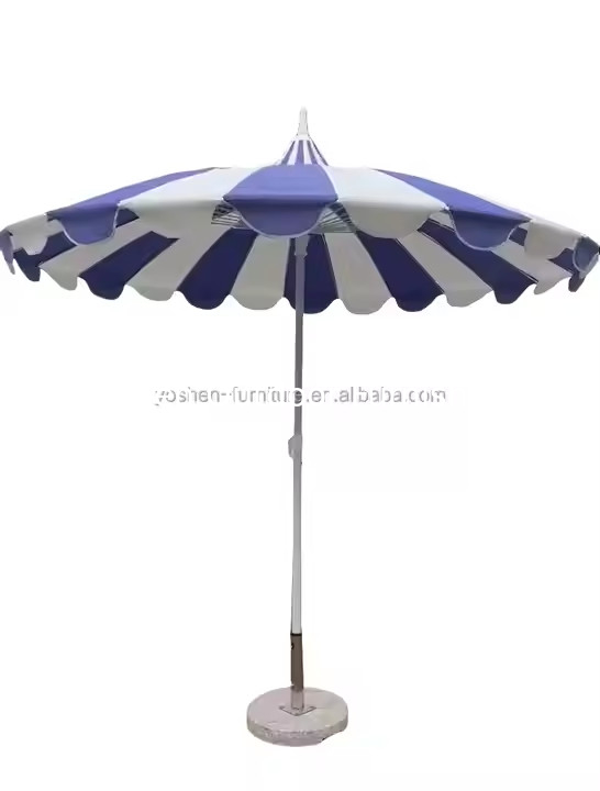 8.5 pieds de durable en acier inoxydable poule parapluie blanche pagode légère pagode parapluies extérieurs parasol-3099