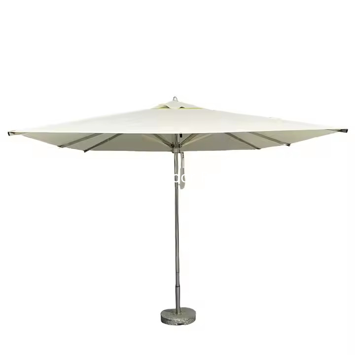 L' ombrelle du marché lourd de luxe hôtel étoile rond ombrelle extérieure en acier inoxydable patio ombrelle parasol--2093