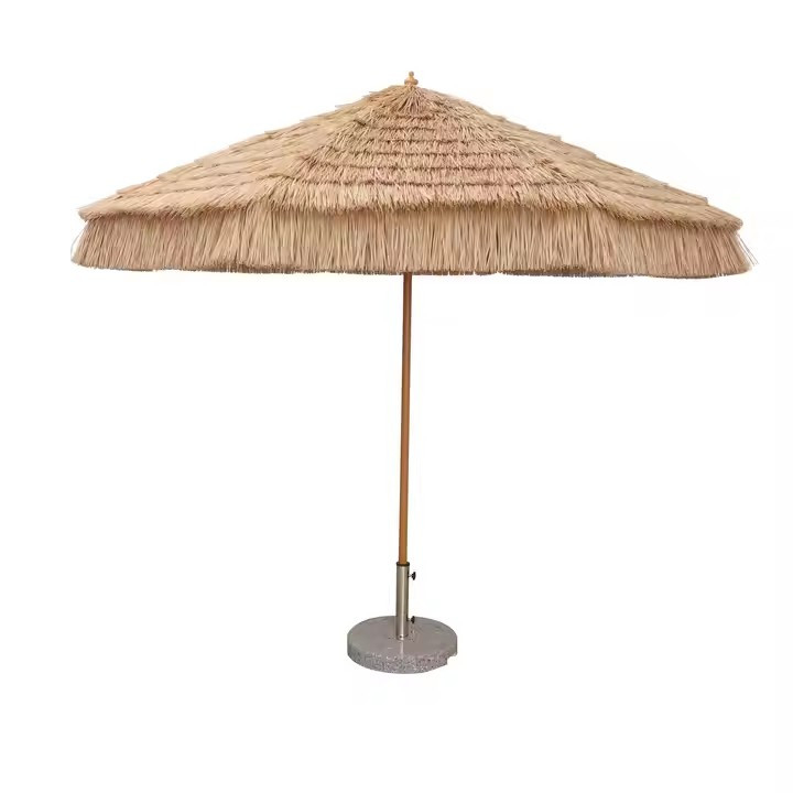 Hôtel de villégiature de style hawaïen parapluie synthétique en roseau de palme de feuilles de jardin parapluie de paille parapluie de plage en verre