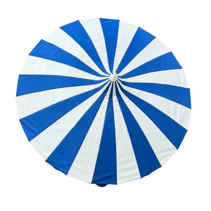 8.5 pi Poteaux en acier inoxydable durable Parapluie blanche Pagode Poids léger Pagode Parapluie extérieure