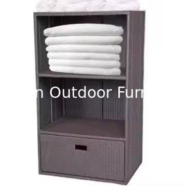 Armoire à serviettes de piscine Résistant à l'eau Serveur de serviettes sans roues Organisateur de stockage à la piscine