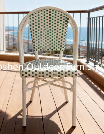 French Patio Furniture All Weather Rattan Outdoor Patio Bistro Dining Chairs for Garden Patio Use