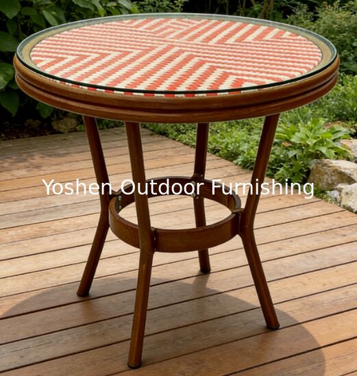 Table basse d'extérieur portable tout temps, design pliable compact pour balcon d'hôtel et bistrot