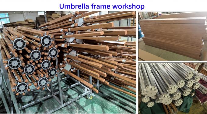 Parasol de plage de villégiature en macramé crochet de 9 pieds, pompons, parasol à auvent tissé, parasol à franges en macramé 13