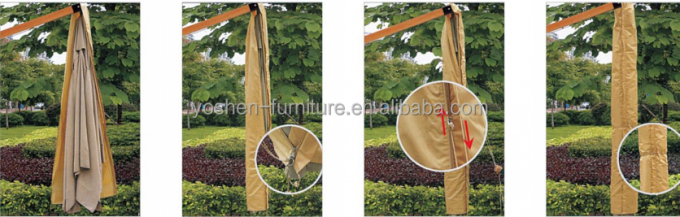 13 FT Protecteur de parapluie extérieur imperméable à l'eau Remplacement de parapluie à grand contrepoids 3