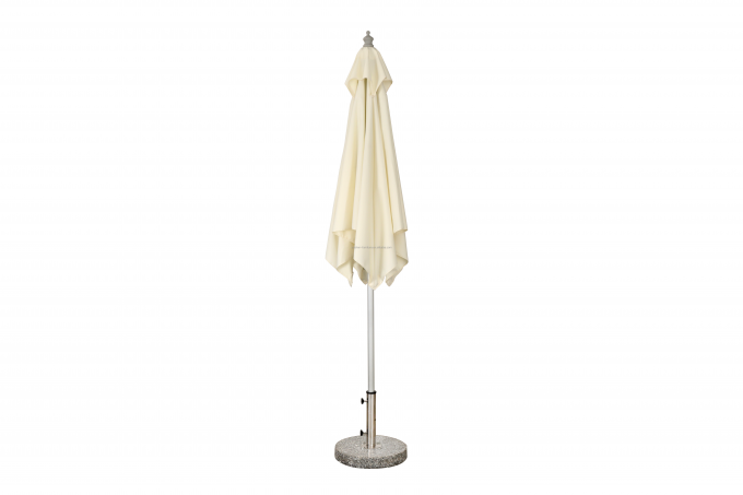Parasol de plage à mât central en aluminium de 6,6 pieds, parasol de patio extérieur, cabane de villégiature, hôtel, parasol blanc 1