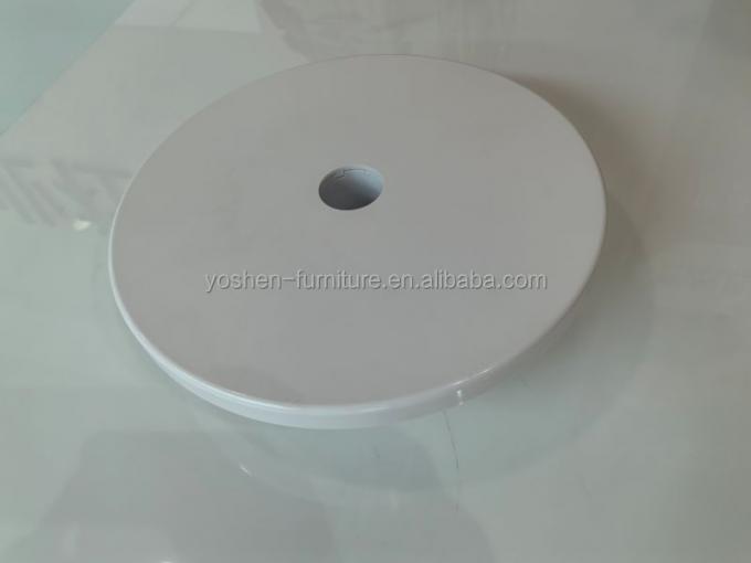 14.5' portable Table de parapluie Patio étagère de la piscine boisson Stand blanc en plastique rond Table de plage de parapluie extérieure 3