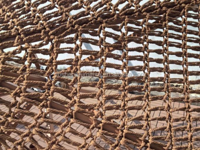 9 pieds de café chocolat extérieur Macrame cordes de parapluie de plage parapluie à crochet tissé Tassel parapluie de marché 4