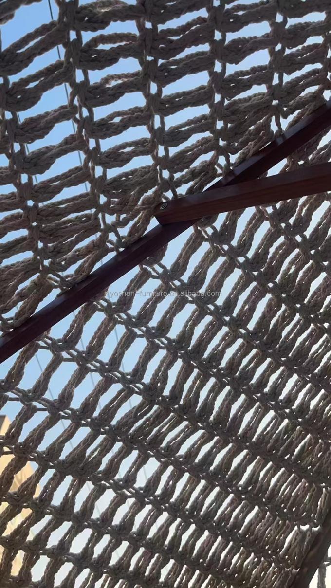 9 pieds Nouveau design parapluie de plage tissée personnalisée Coton corde Macrame parasols frottis faits à la main parapluie de canopée tissée 4