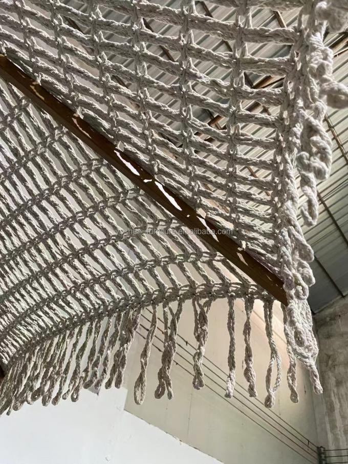 9 pieds Nouveau design parapluie de plage tissée personnalisée Coton corde Macrame parasols frottis faits à la main parapluie de canopée tissée 5