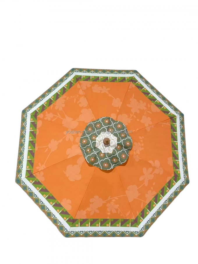 Remplacement du couvercle du parapluie de jardin de 9 pieds bande noire blanche ronde octogone du patio Remplacement du couvercle du parapluie 2