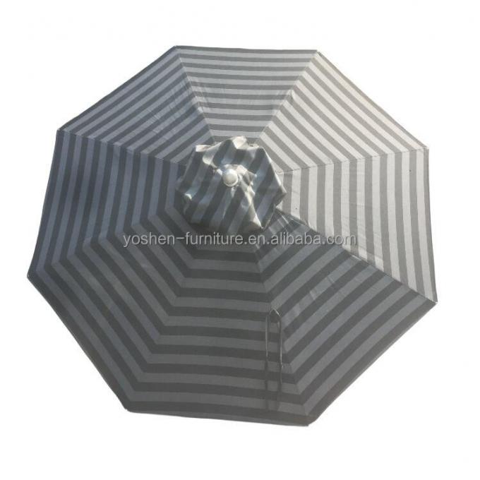 Remplacement du couvercle du parapluie de jardin de 9 pieds bande noire blanche ronde octogone du patio Remplacement du couvercle du parapluie 0