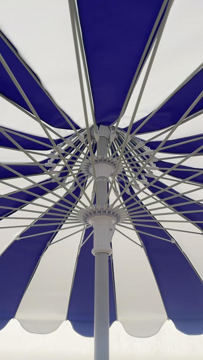 8.5 pi Poteaux en acier inoxydable durable Parapluie blanche Pagode Poids léger Pagode Parapluie extérieure 4