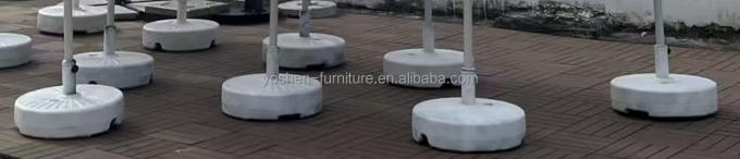 8.5 pi Poteaux en acier inoxydable durable Parapluie blanche Pagode Poids léger Pagode Parapluie extérieure 6