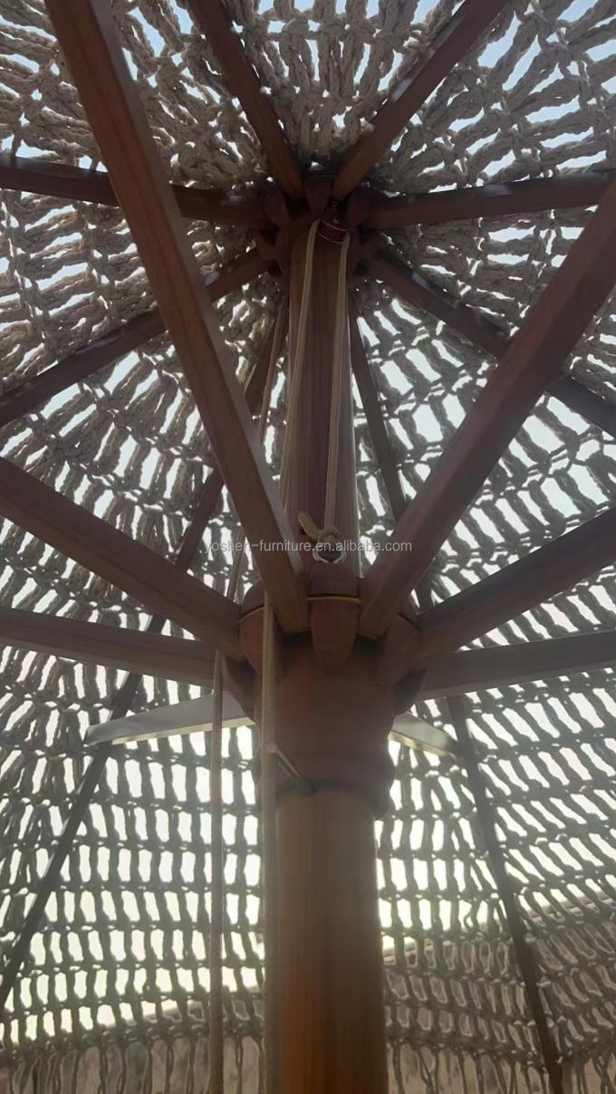 Parapluie de 9 pieds pour le marché commercial Tassel Macrame Parasol 4