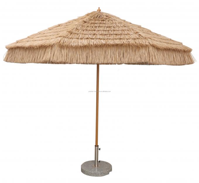 Hôtel de villégiature de style hawaïen parapluie synthétique en roseau de palme de feuilles de jardin parapluie de paille parapluie de plage en verre 0