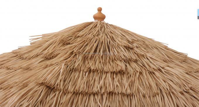 Hôtel de villégiature de style hawaïen parapluie synthétique en roseau de palme de feuilles de jardin parapluie de paille parapluie de plage en verre 4