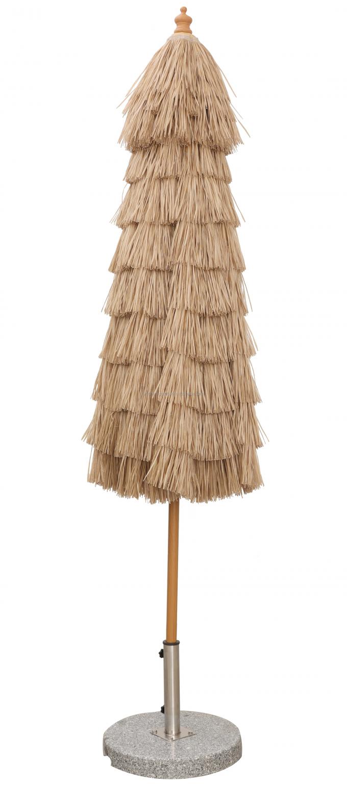 Hôtel de villégiature de style hawaïen parapluie synthétique en roseau de palme de feuilles de jardin parapluie de paille parapluie de plage en verre 5