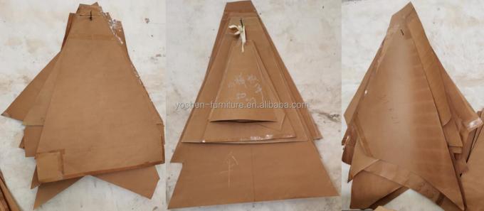 Toutes les conditions météorologiques 10 pieds plage extérieure ronde toile Parasol en bois Hôtel Resort Picnic Teak Pole Parapluie Ombrage 6