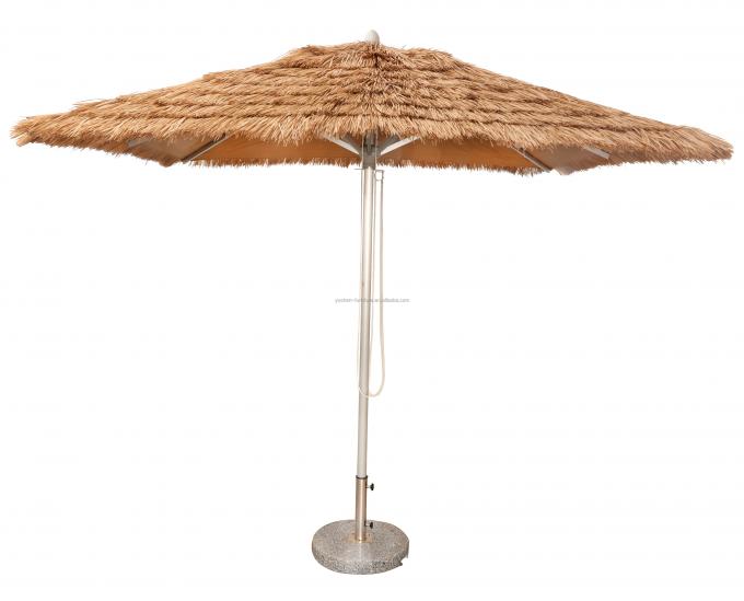 8 FT Aluminium Vintage Maldives Parapluie Maison de plage Hula Beach Parapluie Resort Parapluie Tiki à la paille 0