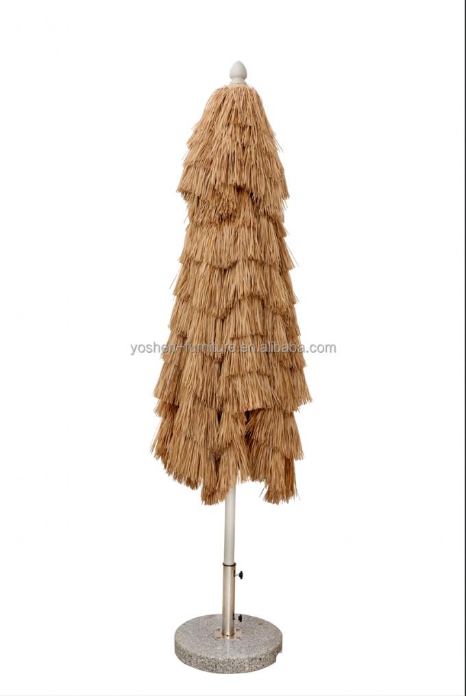 8 FT Aluminium Vintage Maldives Parapluie Maison de plage Hula Beach Parapluie Resort Parapluie Tiki à la paille 4