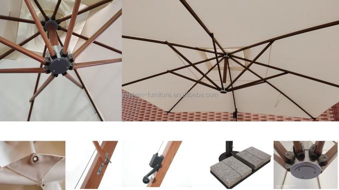 Parapluie de jardin à double canopée en aluminium de 10 pieds, parapluie à deux têtes, parapluie de patio, parapluie de plage jumelle 1