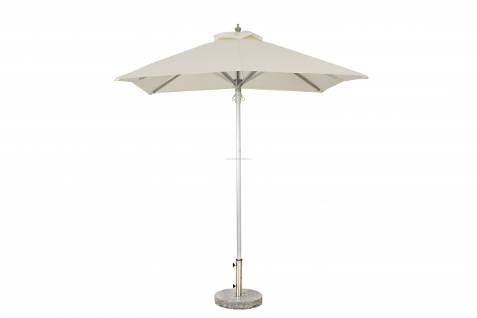 Parasol de plage à mât central en aluminium de 6,6 pieds, parasol de patio extérieur, cabane de villégiature, hôtel, parasol blanc 0