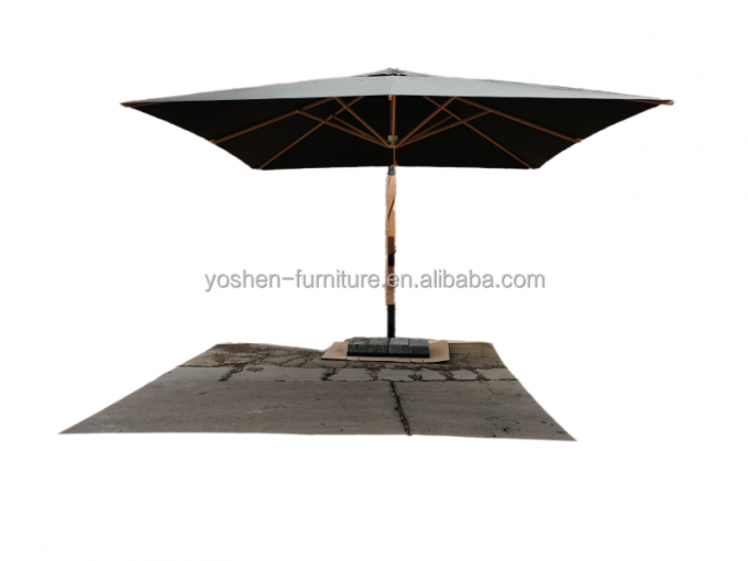 Parasol de jardin géant de 13 pieds, grand parasol noir, parasols de patio, parasols cantilever noirs géants de 4 m avec base 3