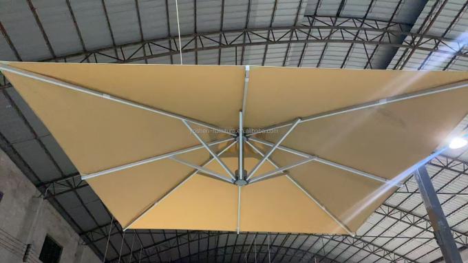 Parasol de jardin géant de 13 pieds, grand parasol noir, parasols de patio, parasols cantilever noirs géants de 4 m avec base 8