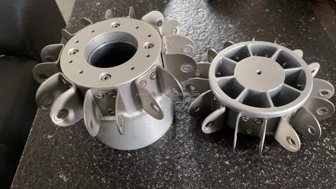 Parasol de plage avec poteau en aluminium aspect bois, parasol de jardin, parasol de patio 5