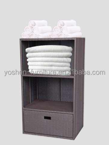 Armoire à serviettes de piscine Résistant à l'eau Serveur de serviettes sans roues Organisateur de stockage à la piscine 2